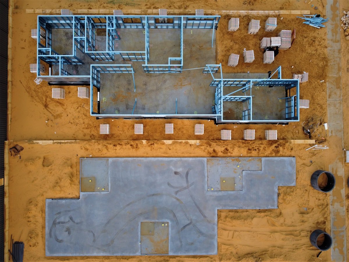 Instalações — vista aérea do estaleiro TECNOSTEEL